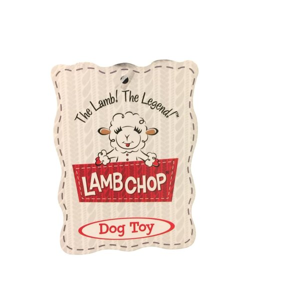 Lamb Chop Extra Large 19" Lamb Black Orange Metallic Ears & Front Paws Squeaker - Picture 4 of 6